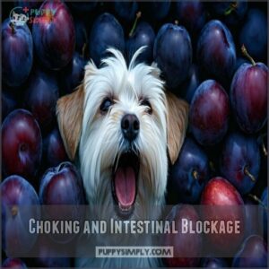 choking and intestinal blockage