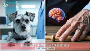 differences in causes and progression