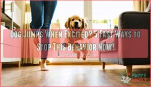 dog jumps when excited