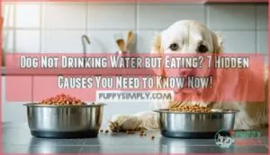 dog not drinking water but eating