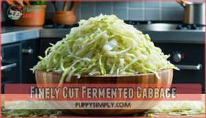finely cut fermented cabbage