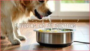 flavoring and pet fountains