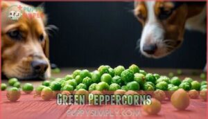 green peppercorns