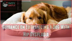 guidance on euthanizing a dog with hip dysplasia