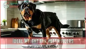 ideal weight for rottweilers