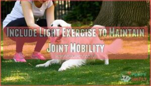 include light exercise to maintain joint mobility