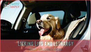 licking lips and lethargy