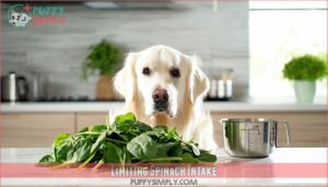 limiting spinach intake