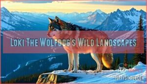 loki the wolfdog's wild landscapes