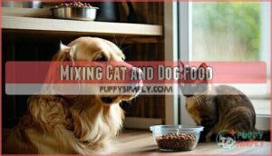 mixing cat and dog food