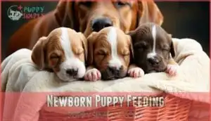 newborn puppy feeding