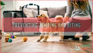 preventing jumping and biting