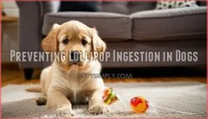 preventing lollipop ingestion in dogs