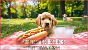 puppies and hot dogs