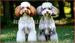 red and merle parti poodle