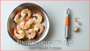 removing shells and tails