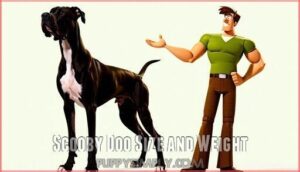 scooby doo size and weight