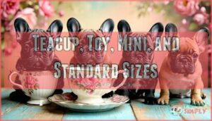 teacup, toy, mini, and standard sizes