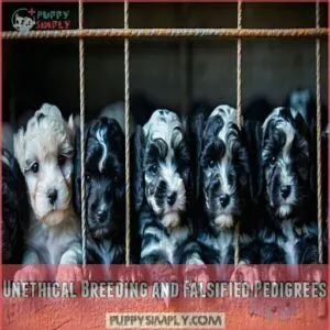 unethical breeding and falsified pedigrees