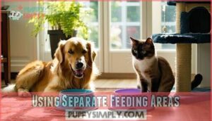 using separate feeding areas