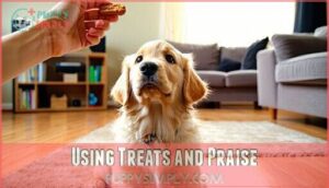 using treats and praise