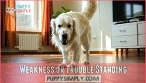 weakness or trouble standing