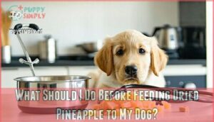 what should i do before feeding dried pineapple to my dog