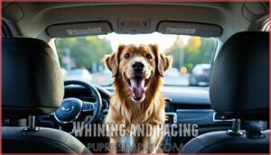whining and pacing