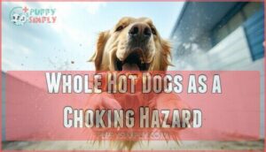 whole hot dogs as a choking hazard