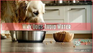 why dogs avoid water