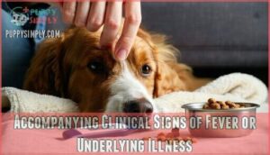 accompanying clinical signs of fever or underlying illness