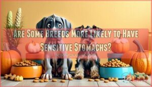 are some breeds more likely to have sensitive stomachs
