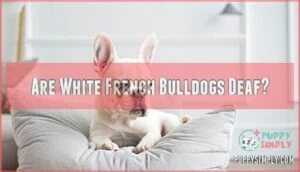 are white french bulldogs deaf