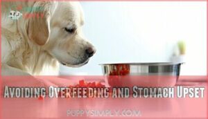 avoiding overfeeding and stomach upset