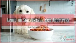 avoiding seasonings and additives