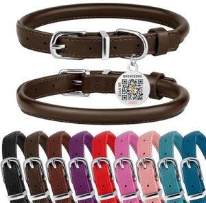BRONZEDOG Rolled Leather Dog Collar B082FM572F