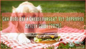 can dogs eat a cheeseburger