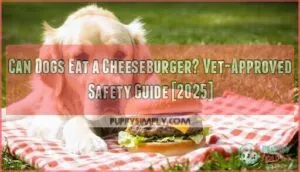 can dogs eat a cheeseburger
