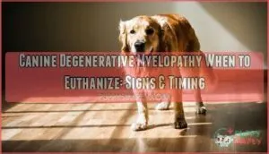 canine degenerative myelopathy when to euthanize