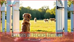 changes in roaming behavior