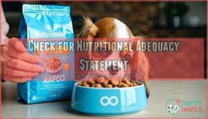 check for nutritional adequacy statement