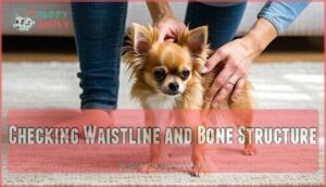 checking waistline and bone structure