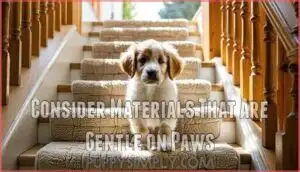 consider materials that are gentle on paws