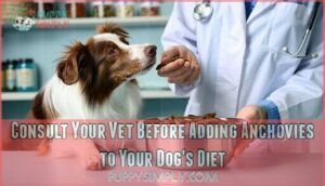 consult your vet before adding anchovies to your dog's diet