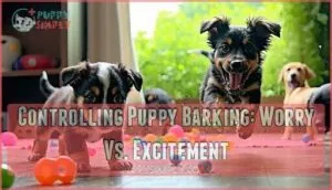 controlling puppy barking: worry vs. excitement
