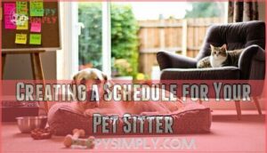 creating a schedule for your pet sitter