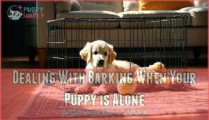 dealing with barking when your puppy is alone