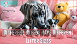 different breeds have different litter sizes