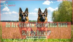 do all german shepherds have sloped backs