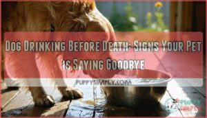 dog drinking before death